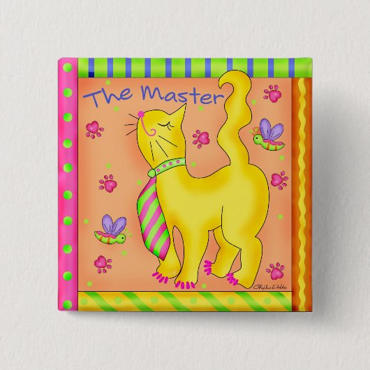 マスタースクエアボタンバッジ 缶バッジ (正面)