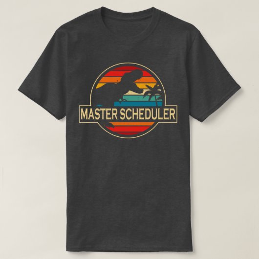 マスタースケジューラ恐竜 Tシャツ (デザイン正面)