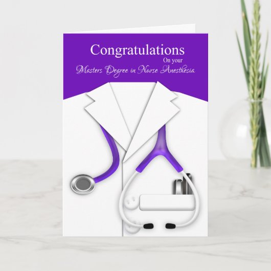 マスターズディグリー麻酔おめでとう カード (正面)