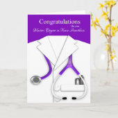 マスターズディグリー麻酔おめでとう カード (黄色い花)