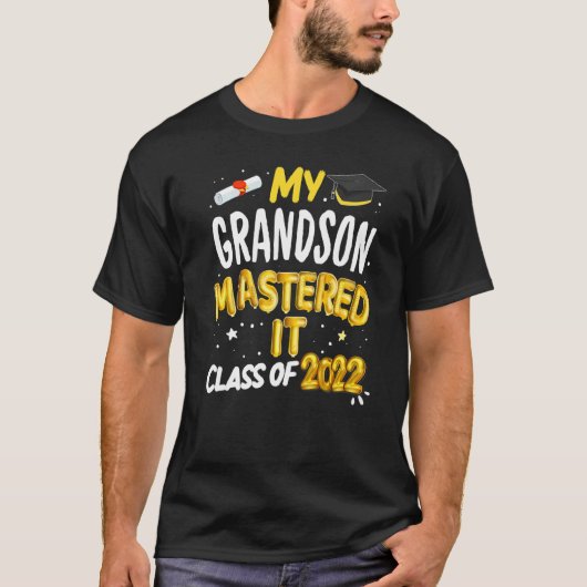 マスターズ卒業孫がクラス2をマスター Tシャツ (正面)