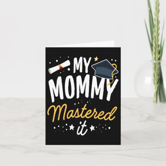 マスターズ卒業Tee私のママはClをマスター カード (正面)