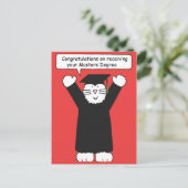 マスターズ学位おめでとう猫好き ポストカード (スタンド正面)