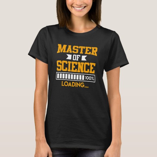マスターズ学位のロード完了したMaster of Science Tシャツ (正面)