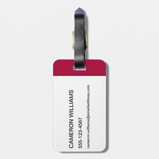 マスターズ度：世界を避実在ける ラゲッジタグ (裏面縦)