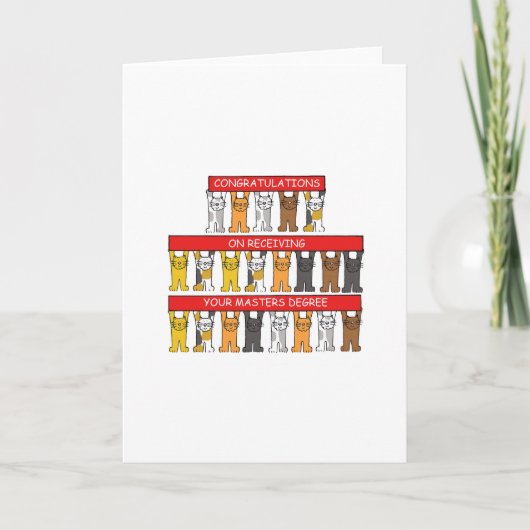 マスターズ・ディグレおめでとう漫画の猫 カード (正面)