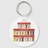 マスターズ・ディグレおめでとう漫画の猫 キーホルダー (正面)