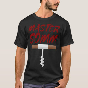 マスターソムコルク栓抜きワインシェフソムリエ Tシャツ