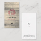 マスターソムリエワインバレルウッド 名刺 (正面/裏面)