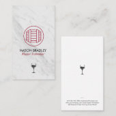 マスターソムリエワインバレルマーブル 名刺 (正面/裏面)