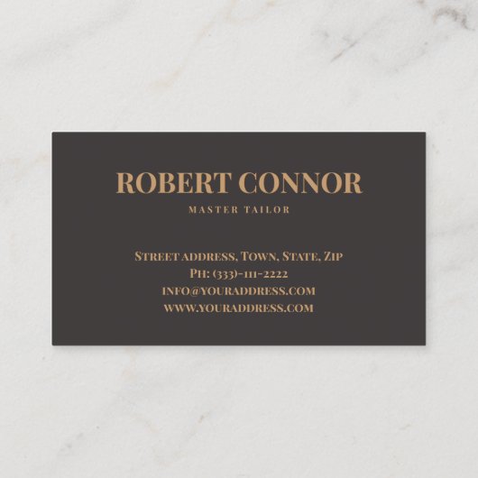 マスターテーラクラシックー&レトロスーツブティック 名刺 (裏面)