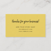 マスタードありがとう |イエローミニマモダンリスト店 割引カード (裏面)