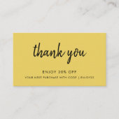 マスタードありがとう |イエローミニマモダンリスト店 割引カード (正面)