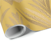 マスタードおよび金ゴールドのアールデコ16-01 ラッピングペーパー (ロールコーナー)