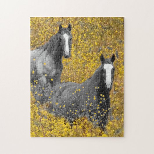 マスタードおよび馬 ジグソーパズル (縦)