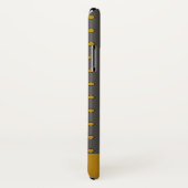 マスタードとブラウンの水玉模様パターンモノグラム Case-Mate iPhoneケース (裏面/右)