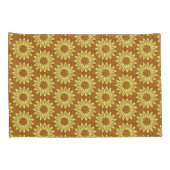 マスタードと黄自然色のトーン 枕カバー (裏面-右)