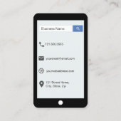 マスタードのブラウンの擬似革iPhoneのスタイル 名刺 (裏面)