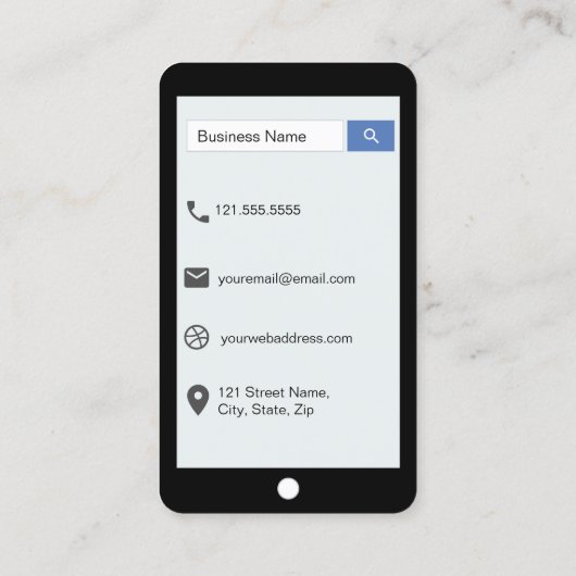 マスタードのブラウンの擬似革iPhoneのスタイル 名刺 (裏面)