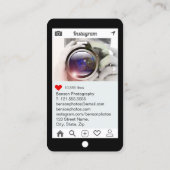 マスタードのブラウン擬似革Instagramのスタイル 名刺 (裏面)