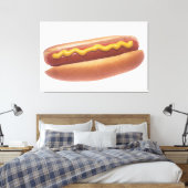マスタードのホットドッグ キャンバスプリント (インサイチュ (寝室))