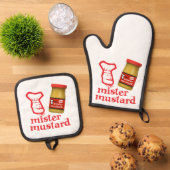 マスタードのミスター 鍋つかみ&鍋敷きセット (トップダウン)