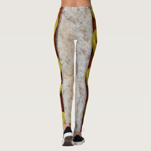 マスタードの写真を持つおいしいホットドッグ レギンス (裏面)