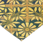 マスタードの格子垣のはっきりしたな《植物》百日草は黄色になります テーブルクロス (アングル)