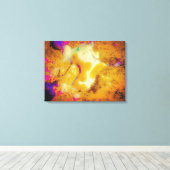 マスタードの石灰岩 キャンバスプリント (インサイチュ (ウッドフロア))