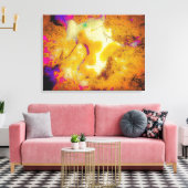マスタードの石灰岩 キャンバスプリント (インサイチュ (リビング))