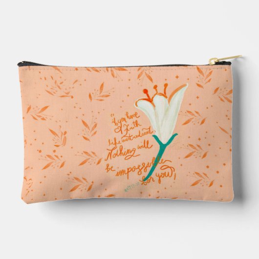 マスタードの種子のようなチューリップの愛の信仰の化粧品バッグ アクセサリーポーチ (裏面)