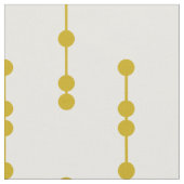 マスタードの黄色く幾何学的なドット・パターン ファブリック (クローズアップ)