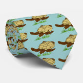 マスタードのhonuのウミガメのタイ ネクタイ (ロール)