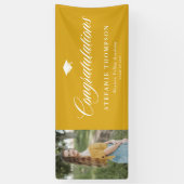 マスタードはっきりしたイエロー書道写真卒業 横断幕 (縦)