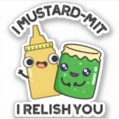 マスタードを使って調味料をおもしろい飲む シール (正面)