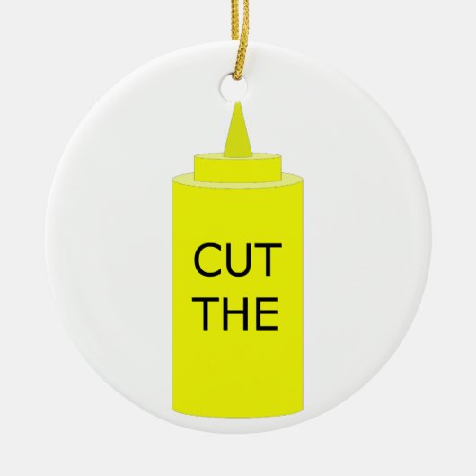 マスタードを切って下さい セラミックオーナメント (正面)