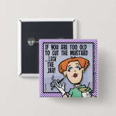 マスタードを切って下さい 缶バッジ (正面&裏面)