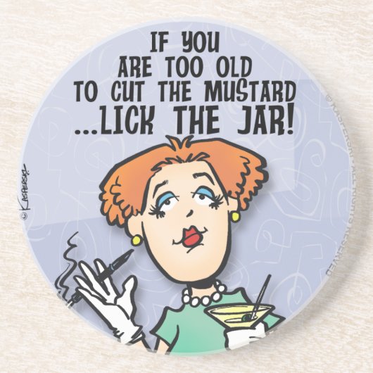 マスタードを切る コースター (正面)
