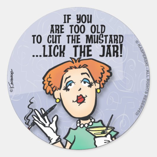 マスタードを切る ラウンドシール (正面)