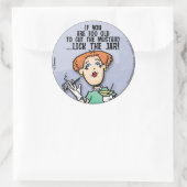 マスタードを切る ラウンドシール (バッグ)