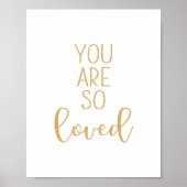 マスタードイエローあなたはとても愛されている ポスター (正面)