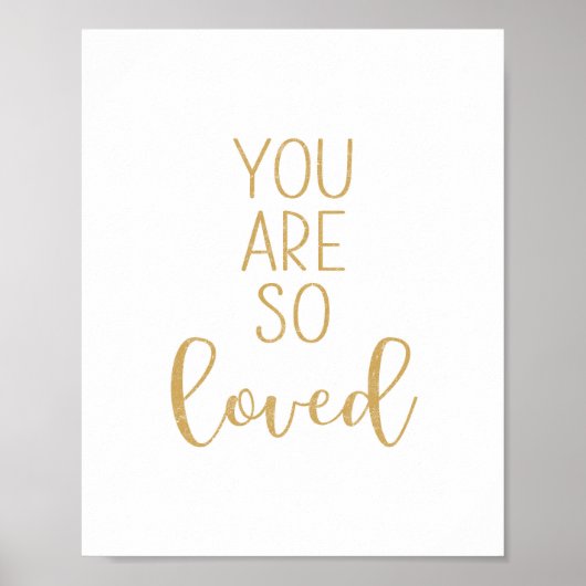 マスタードイエローあなたはとても愛されている ポスター (正面)