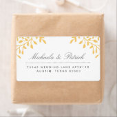 マスタードイエローとチャコールグレーの住所 シール (インサイチュ)