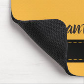 マスタードイエローとブラックパーソナライズされたマウスパッド マウスパッド (コーナー)