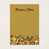 マスタードイエローのゴールドQRコードイヤリングディスカード (正面)