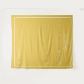 マスタードイエローのミニマルデザイン タペストリー (正面(横))