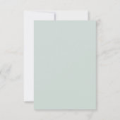 マスタードイエローの花とセージのグリーンが美しいモダンウェディング 出欠カード (裏面)