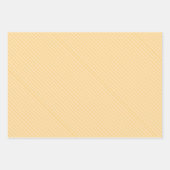 マスタードイエローエレガント、クラシック温かい色のストライプ ラッピングペーパーシート (正面)