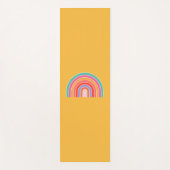 マスタードイエローカラフルレインボー ヨガマット (正面)