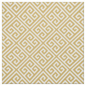 マスタードイエローギリシャ語鍵パターン ファブリック (見本)